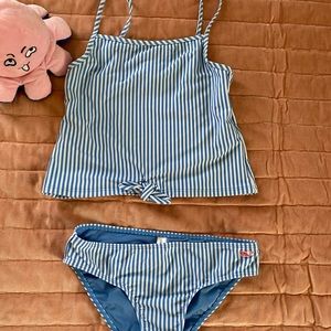 Vineyard vines striped 2pc bathing suit M 10-12